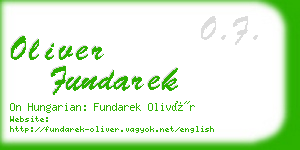 oliver fundarek business card